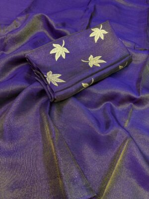 Latest Viscose Tissue Sarees (6)