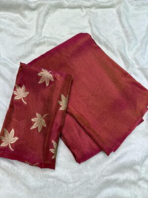 Latest Viscose Tissue Sarees (7)
