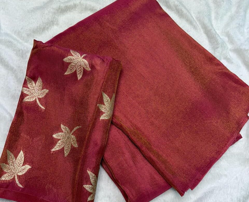 Latest Viscose Tissue Sarees (7)