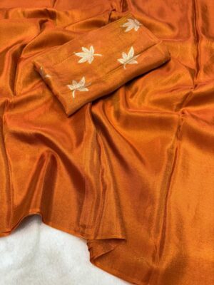 Latest Viscose Tissue Sarees (8)