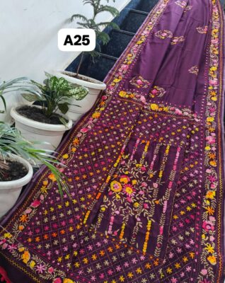 Linen Chanderi Sarees With Blouse (10)