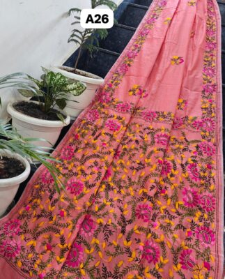 Linen Chanderi Sarees With Blouse (12)