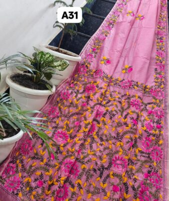 Linen Chanderi Sarees With Blouse (13)