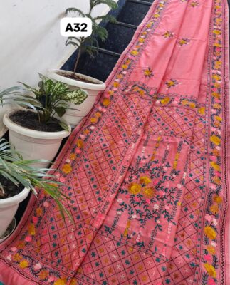 Linen Chanderi Sarees With Blouse (5)