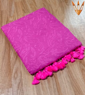 New Design Mul Cotton Chikankari Sarees (3)