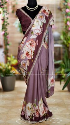 Pure Chinnon Sarees With Heavy Work (12)