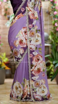 Pure Chinnon Sarees With Heavy Work (13)
