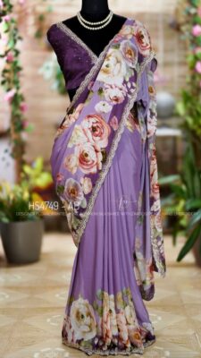 Pure Chinnon Sarees With Heavy Work (16)