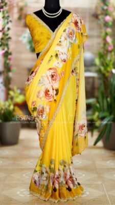 Pure Chinnon Sarees With Heavy Work (7)
