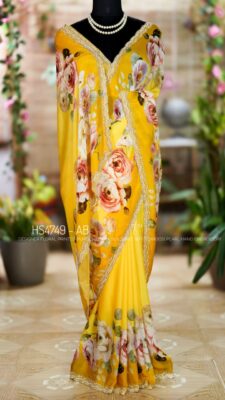 Pure Chinnon Sarees With Heavy Work (8)
