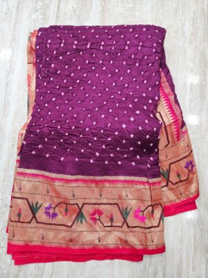 Pure Georgette Handcrafted Bandej Sarees (1)