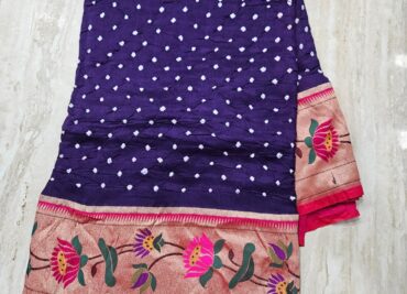 Pure Georgette Handcrafted Bandej Sarees (10)