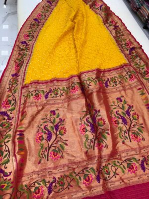 Pure Georgette Handcrafted Bandej Sarees (16)