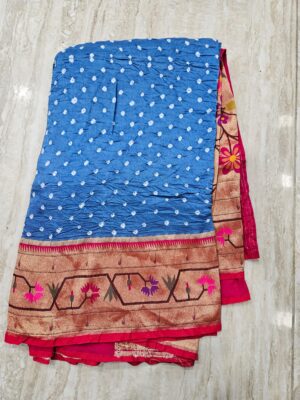 Pure Georgette Handcrafted Bandej Sarees (3)
