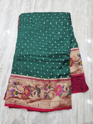 Pure Georgette Handcrafted Bandej Sarees (9)