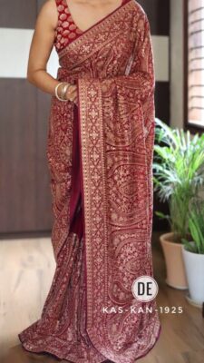 Pure Georgette Sarees With Swarowski Work (22)