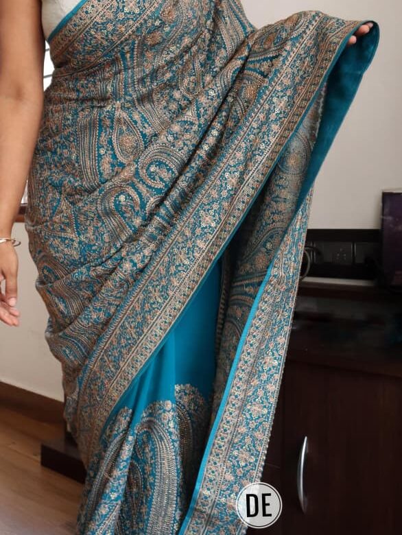 Pure Georgette Sarees With Swarowski Work (5)