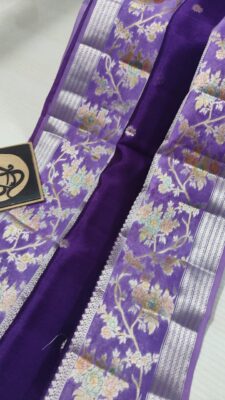 Pure Green Mango Silk Meenakari Sarees (10)