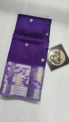 Pure Green Mango Silk Meenakari Sarees (8)