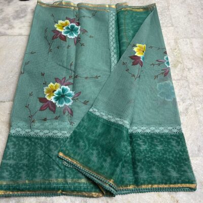 Pure Kota Cotton Sarees With Crocia Work (3)