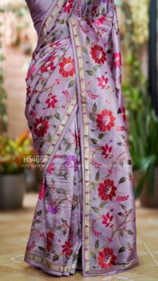 Pure Tissue Silk Allover Jaal Embroidary Sarees (41)