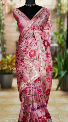 Pure Tissue Silk Allover Jaal Embroidary Sarees (9)