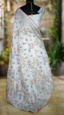 Pure Tissue Silk Sarees With Shikargah Embroidary Work (15)