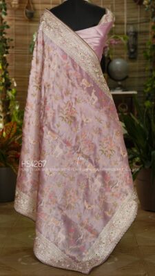 Pure Tissue Silk Sarees With Shikargah Embroidary Work (16)