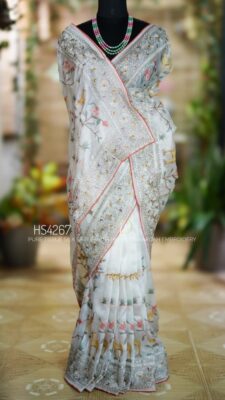 Pure Tissue Silk Sarees With Shikargah Embroidary Work (22)