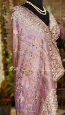 Pure Tissue Silk Sarees With Shikargah Embroidary Work (28)
