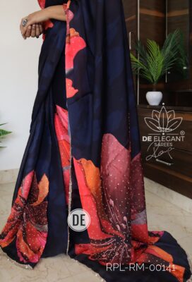 Satin Silk Cutdana Work Sarees (11)