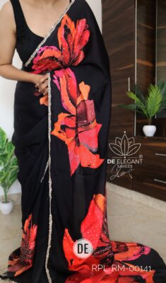 Satin Silk Cutdana Work Sarees (17)