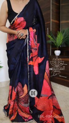 Satin Silk Cutdana Work Sarees (8)