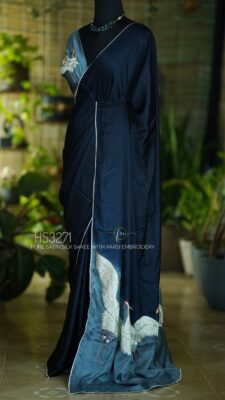 Satin Silk Sarees With Parsigara Handwork (15)