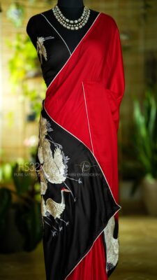 Satin Silk Sarees With Parsigara Handwork (19)