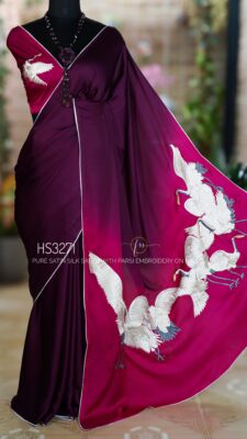 Satin Silk Sarees With Parsigara Handwork (41)