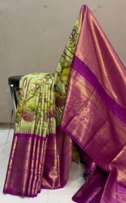 Semi Gadwal Silk Digital Printed Sarees (1)