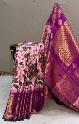 Semi Gadwal Silk Digital Printed Sarees (10)