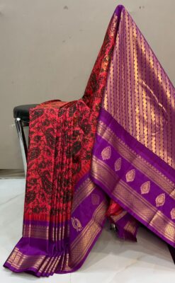 Semi Gadwal Silk Digital Printed Sarees (11)