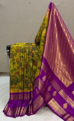 Semi Gadwal Silk Digital Printed Sarees (14)