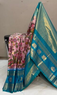 Semi Gadwal Silk Digital Printed Sarees (16)