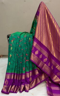 Semi Gadwal Silk Digital Printed Sarees (2)