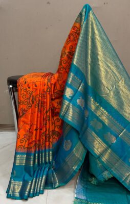 Semi Gadwal Silk Digital Printed Sarees (3)