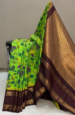 Semi Gadwal Silk Digital Printed Sarees (4)