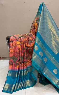 Semi Gadwal Silk Digital Printed Sarees (5)