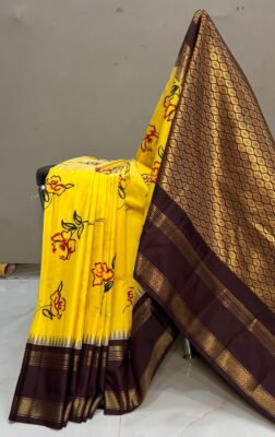 Semi Gadwal Silk Digital Printed Sarees (8)