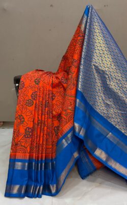 Semi Gadwal Silk Digital Printed Sarees (9)