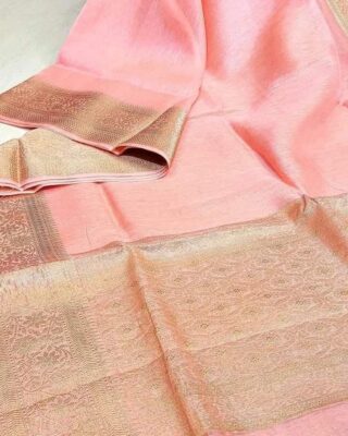 Silk Linen Banarasi Jacquard Weaving Sarees (8)