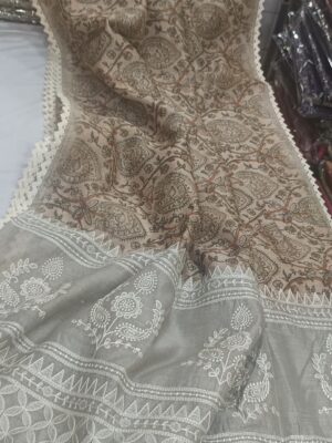 Soft Ajrakh Prints Chanderi Sarees (11)