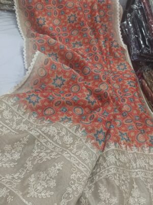 Soft Ajrakh Prints Chanderi Sarees (27)